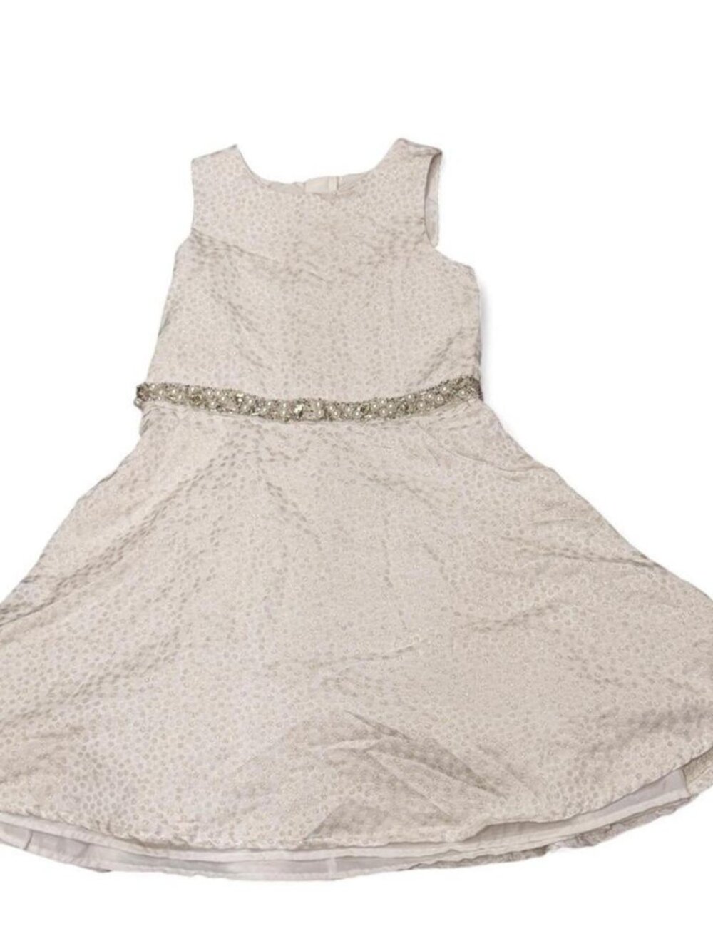 Max Studio Girls' Cream and Gold Dress